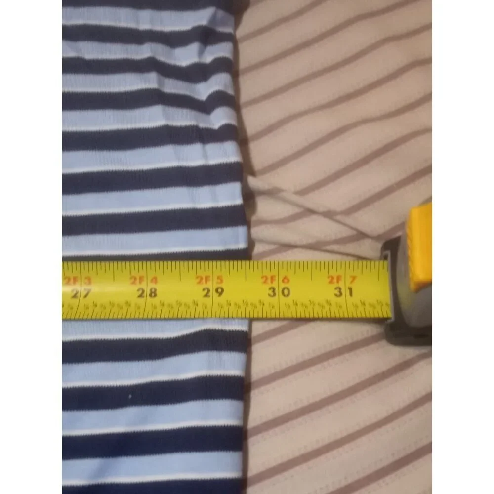 Polo Ralph Lauren Men’s 3XB Big Navy Blue Blue Stripe Short Sleeve Polo Shirt